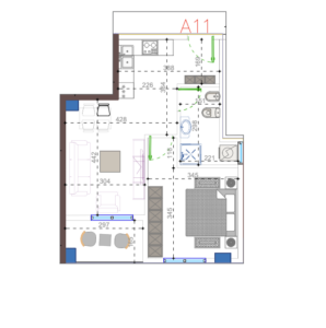 pudoris apartman Oriental 57,8 m2